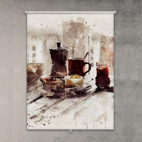 ستارة نافذة رول ثلاثية الابعاد عازله للضوء مقاس 150X200cm موديل رقم RC-021