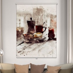 ستارة نافذة رول ثلاثية الابعاد عازله للضوء مقاس 150X200cm موديل رقم RC-021