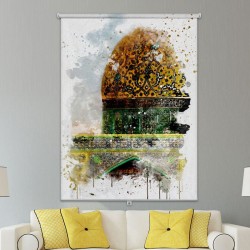 ستارة نافذة رول ثلاثية الابعاد عازله للضوء مقاس 150X200cm موديل رقم RC-022
