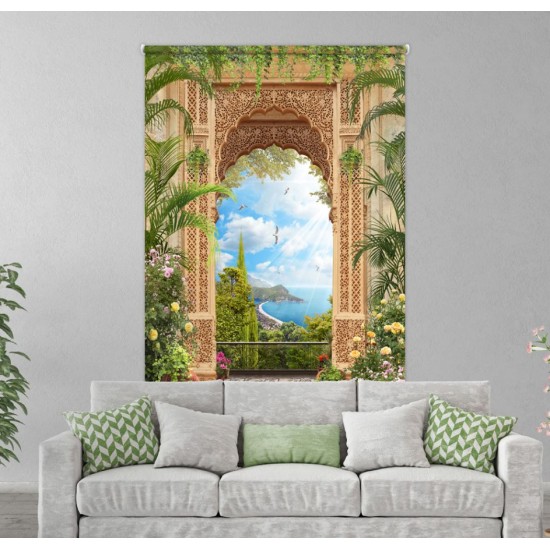 ستارة نافذة رول ثلاثية الابعاد عازله للضوء مقاس 150X200cm موديل رقم RC-129
