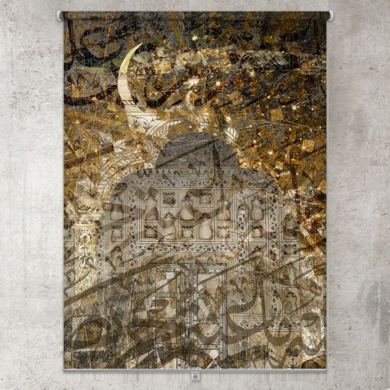 ستارة نافذة رول ثلاثية الابعاد عازله للضوء مقاس 150X200cm موديل رقم RC-130