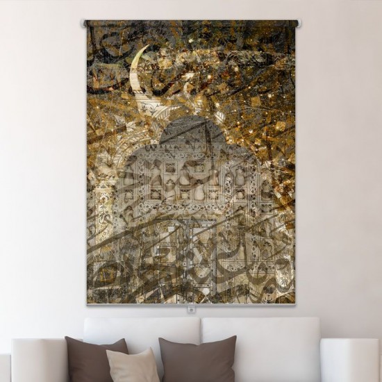 ستارة نافذة رول ثلاثية الابعاد عازله للضوء مقاس 150X200cm موديل رقم RC-130