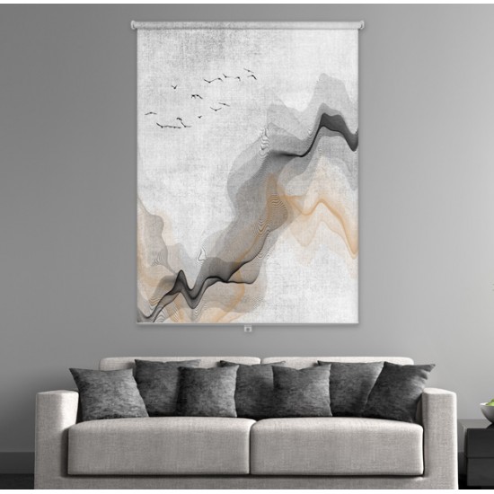 ستارة نافذة رول ثلاثية الابعاد عازله للضوء مقاس 150X200cm موديل رقم RC-200