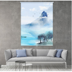 ستارة نافذة رول ثلاثية الابعاد عازله للضوء مقاس 150X200cm موديل رقم RC-202