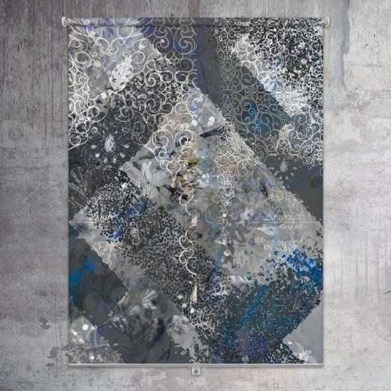 ستارة نافذة رول ثلاثية الابعاد عازله للضوء مقاس 150X200cm موديل رقم RC-225