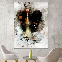 ستارة نافذة رول ثلاثية الابعاد عازله للضوء مقاس 150X200cm موديل رقم RC-036