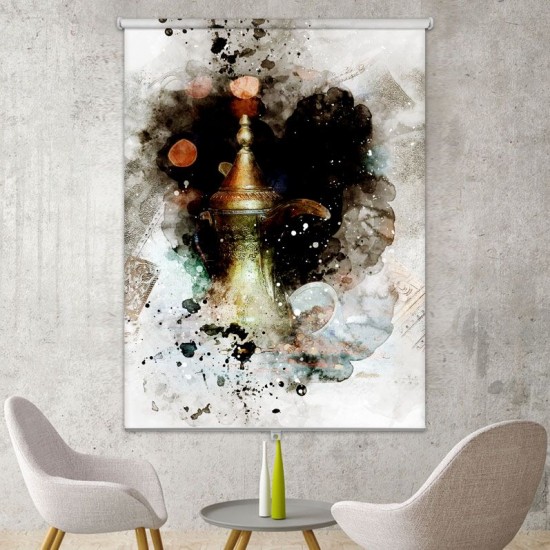 ستارة نافذة رول ثلاثية الابعاد عازله للضوء مقاس 150X200cm موديل رقم RC-036