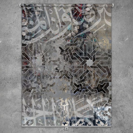 ستارة نافذة رول ثلاثية الابعاد عازله للضوء مقاس 150X200cm موديل رقم RC-040