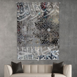 ستارة نافذة رول ثلاثية الابعاد عازله للضوء مقاس 150X200cm موديل رقم RC-040