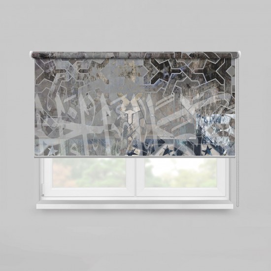 ستارة نافذة رول ثلاثية الابعاد عازله للضوء مقاس 150X200cm موديل رقم RC-040