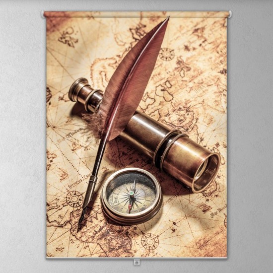 ستارة نافذة رول ثلاثية الابعاد عازله للضوء مقاس 150X200cm موديل رقم RC-050