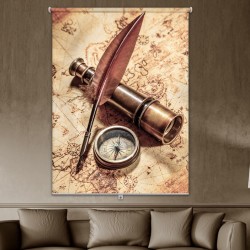 ستارة نافذة رول ثلاثية الابعاد عازله للضوء مقاس 150X200cm موديل رقم RC-050