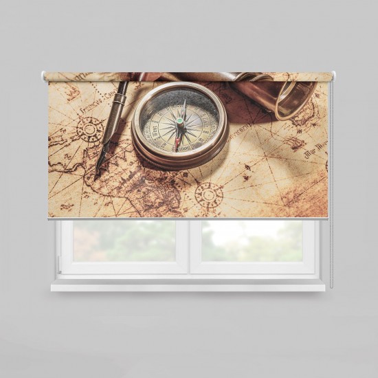 ستارة نافذة رول ثلاثية الابعاد عازله للضوء مقاس 150X200cm موديل رقم RC-050