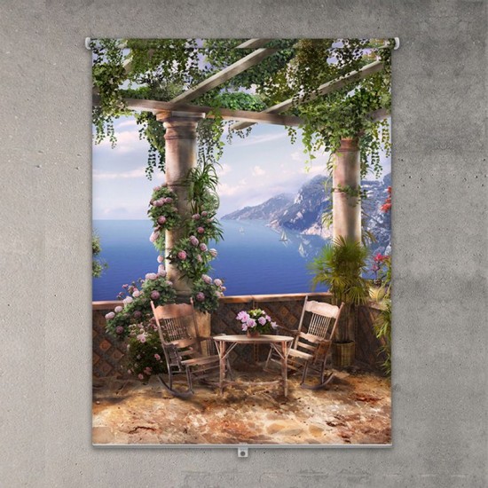 ستارة نافذة رول ثلاثية الابعاد عازله للضوء مقاس 150X200cm موديل رقم RC-057