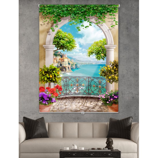 ستارة نافذة رول ثلاثية الابعاد عازله للضوء مقاس 150X200cm موديل رقم RC-420