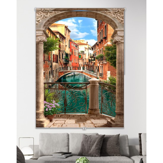 ستارة نافذة رول ثلاثية الابعاد عازله للضوء مقاس 150X200cm موديل رقم RC-424
