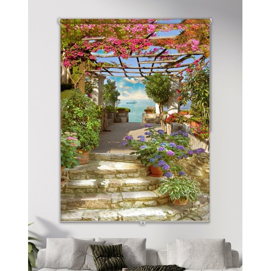 ستارة نافذة رول ثلاثية الابعاد عازله للضوء مقاس 150X200cm موديل رقم RC-428