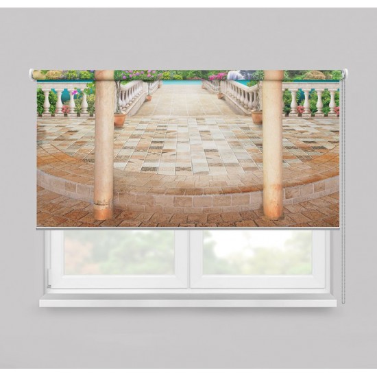 ستارة نافذة رول ثلاثية الابعاد عازله للضوء مقاس 150X200cm موديل رقم RC-085