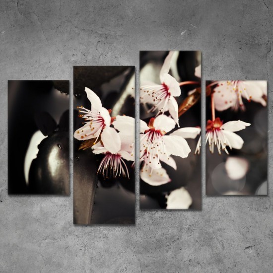  SV 083 لوحة جدارية مقسمة الى 4 قطع مطبوعة على خامة الكاتفاس ومشدودة على اطارات خشبية ، الحجم الكلي 150 في 100 سم موديل  